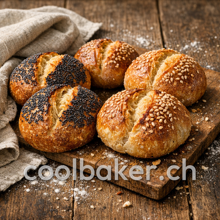 Krachenkruste Mohn-Sesam-Semmeli