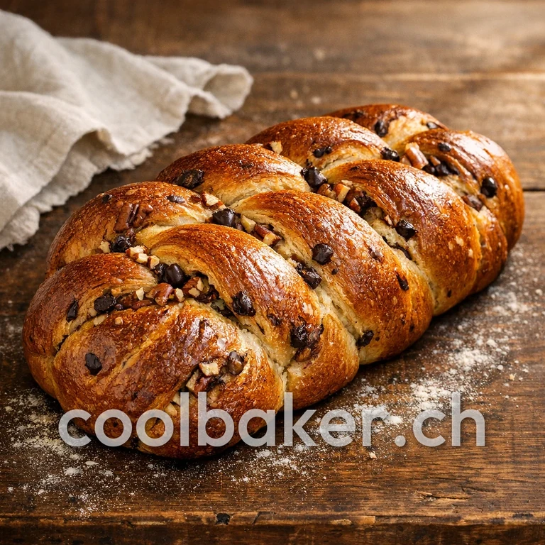 Schokoseide Zopf mit Pekanglanz